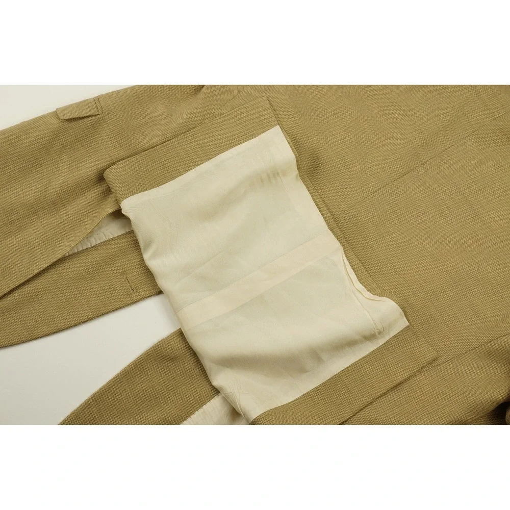 Hugo Boss Loro Piana Superfine Wool & Silk Men's 42L Basket‎ Woven Brown Blazer